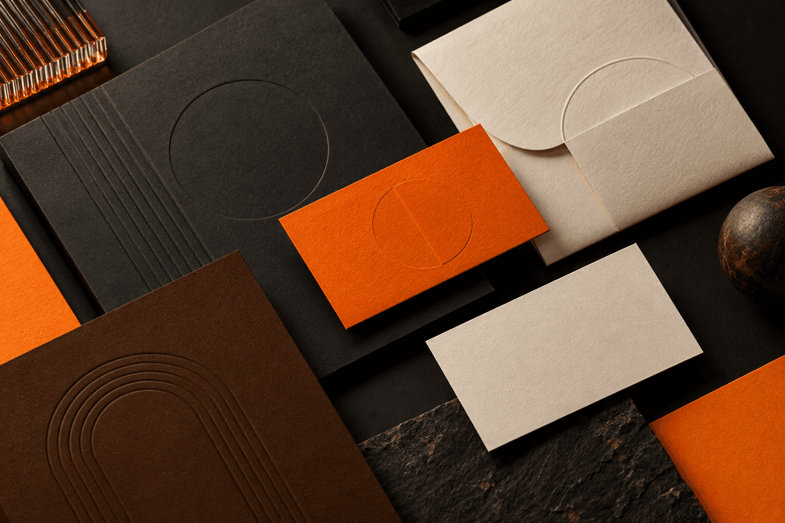 Materiais conceituais de identidade visual